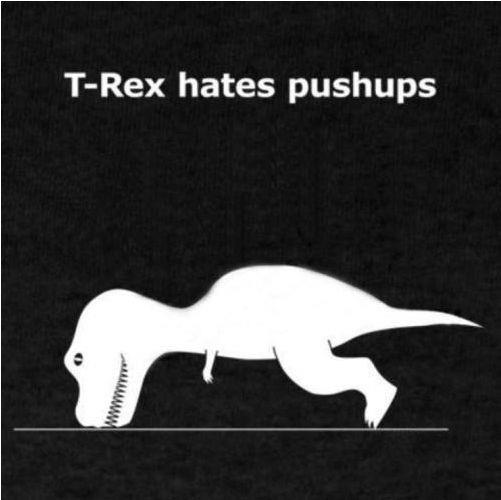 T-Rex Struggles with Pushups