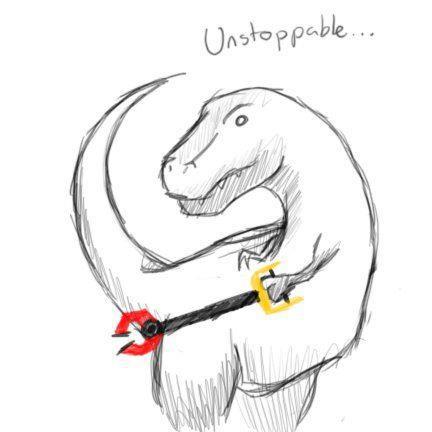 Dinosaur with attached grabber: Unstoppable